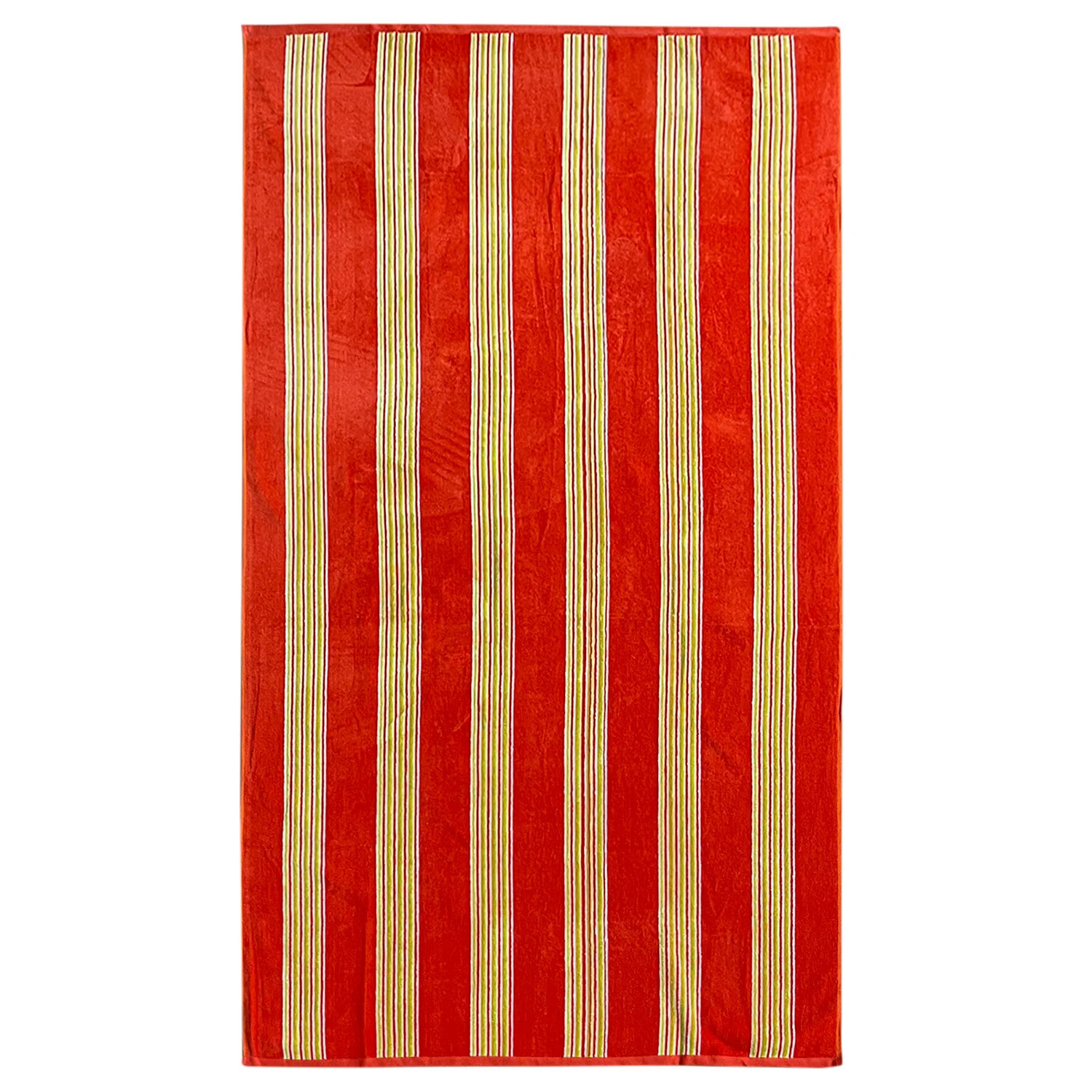 Serviette de plage éponge velours Jacquard - Milonga M Orange - 70x140cm - 400g/m²