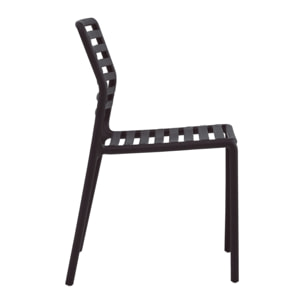 Set da 4 sedie da giardino in polipropilene nera – Lagos