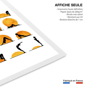 Affiche graphique Yoga sun Affiche seule