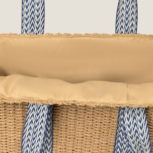 Bolso de playa efecto rafia Ramona color marfil natural Papel