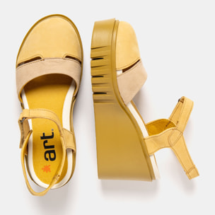 Sandalia de cuña 2083 NOBUCK HONEY-CREAM/ CATANIA color Honey-cream