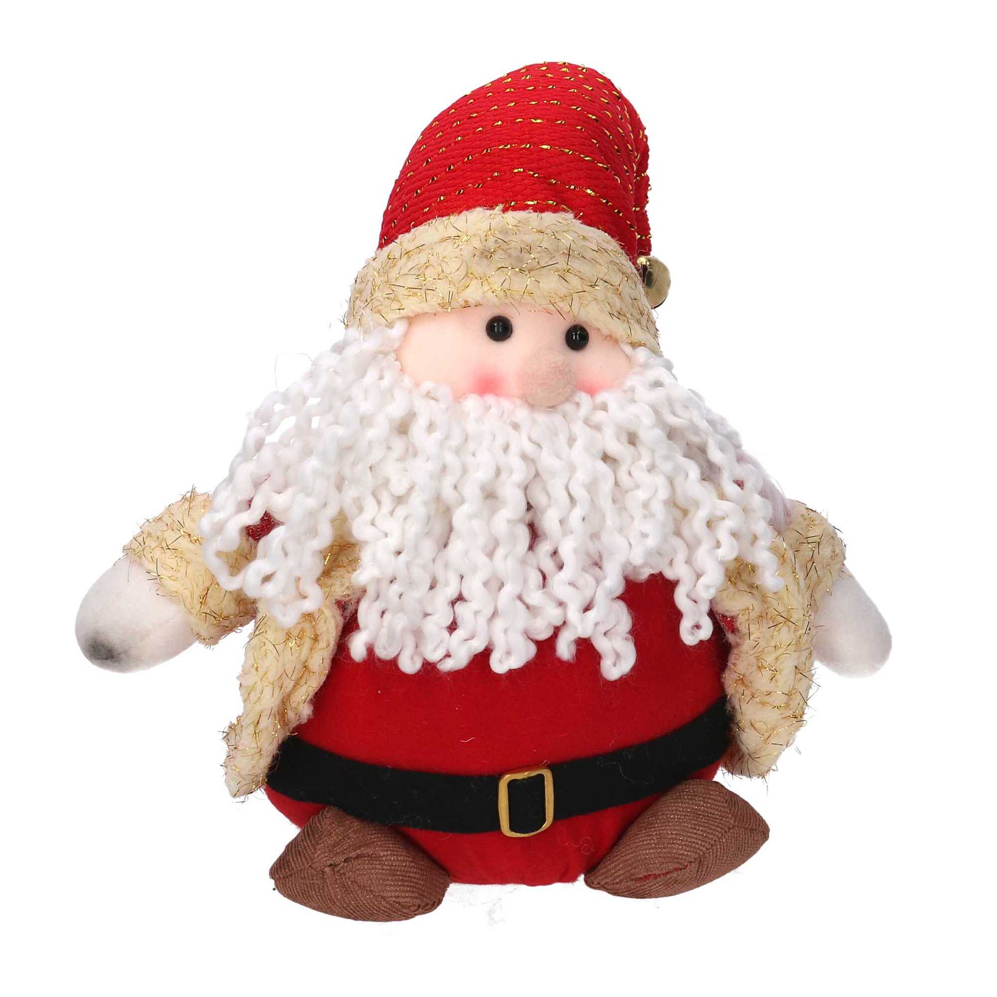 Babbo natale in tessuto rosso cm30x15h25