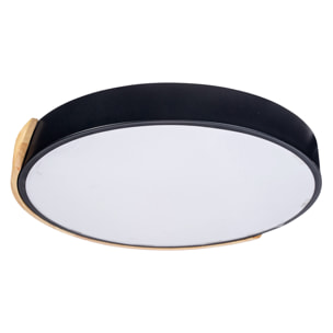 FORLIGHT Plafón de techo Pinta de Aluminio y Madera IP20 19W LED 4000K 40cm