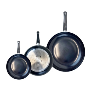 Ensemble de 3 Poêles de cuisson 20, 24 et 32 cm et 4 faitouts 12, 16, 20 et 24 cm Elo Prima Brillant