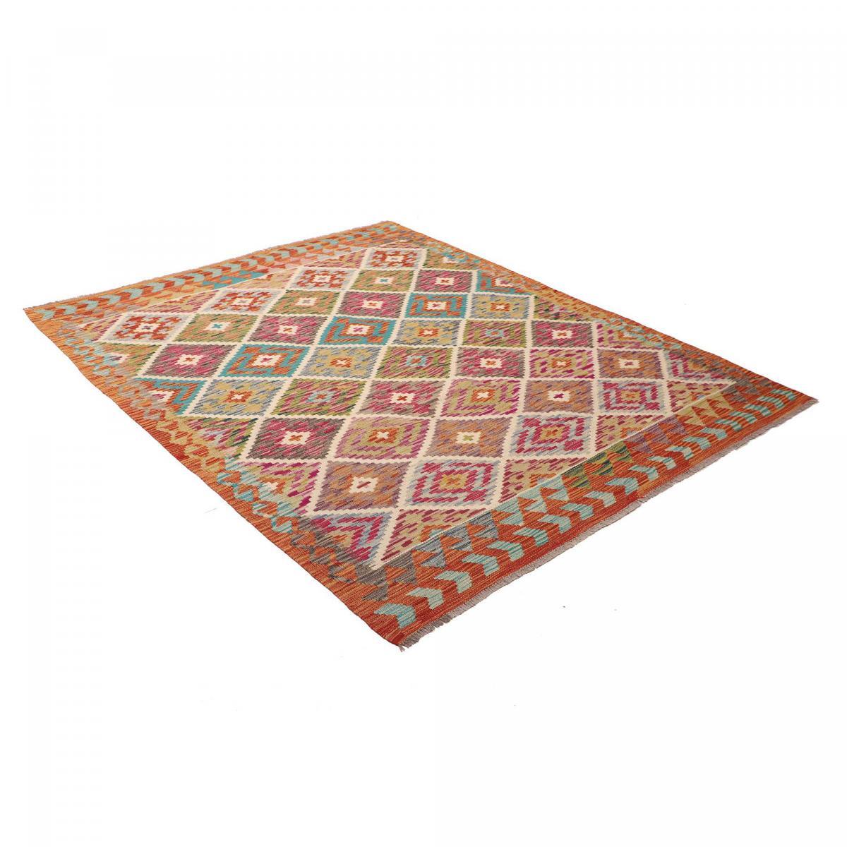 Tapis kilim au motif ethnique, tissé plat en laine, TUFIM