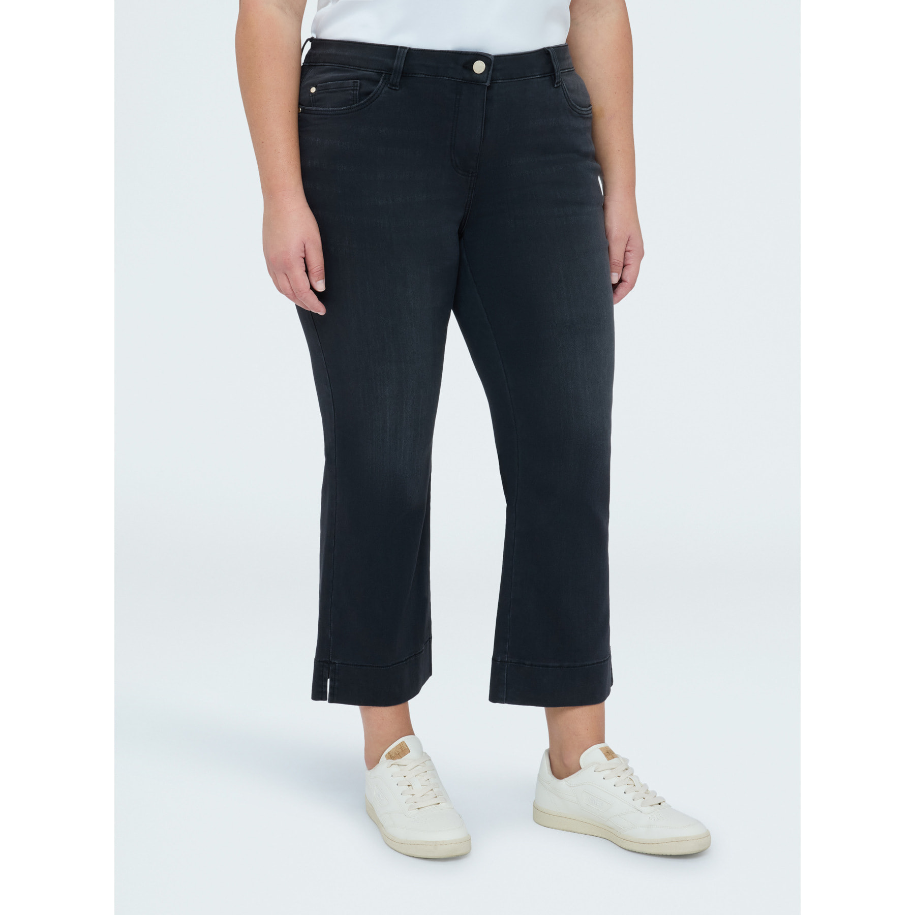 Fiorella Rubino - Jeans Kick Flare lavado black - Negro