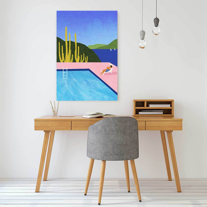 Tableau neo vintage swimming pool iii  Tableau alu Dibond