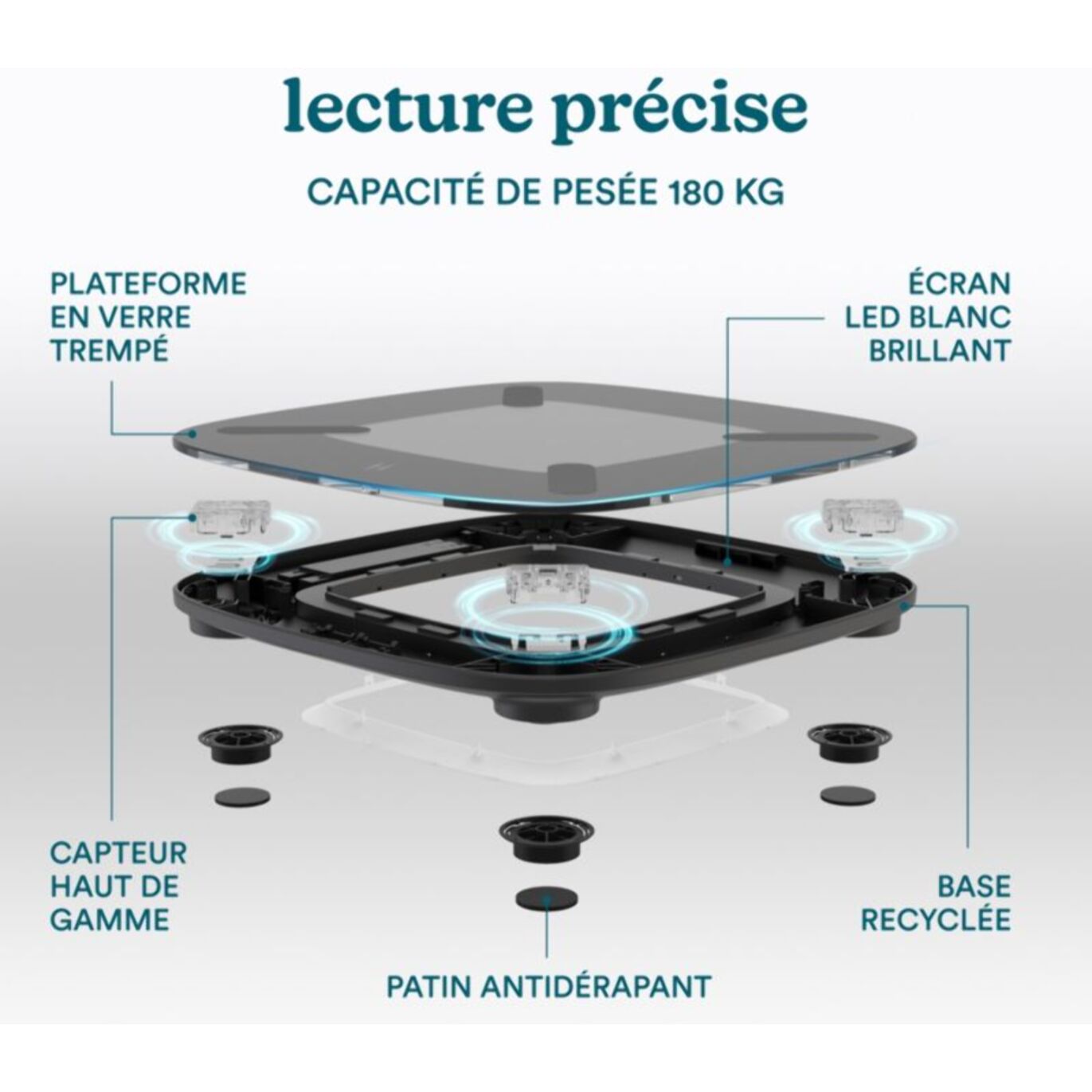 Pèse personne HOMEDICS SCL-B100-BK