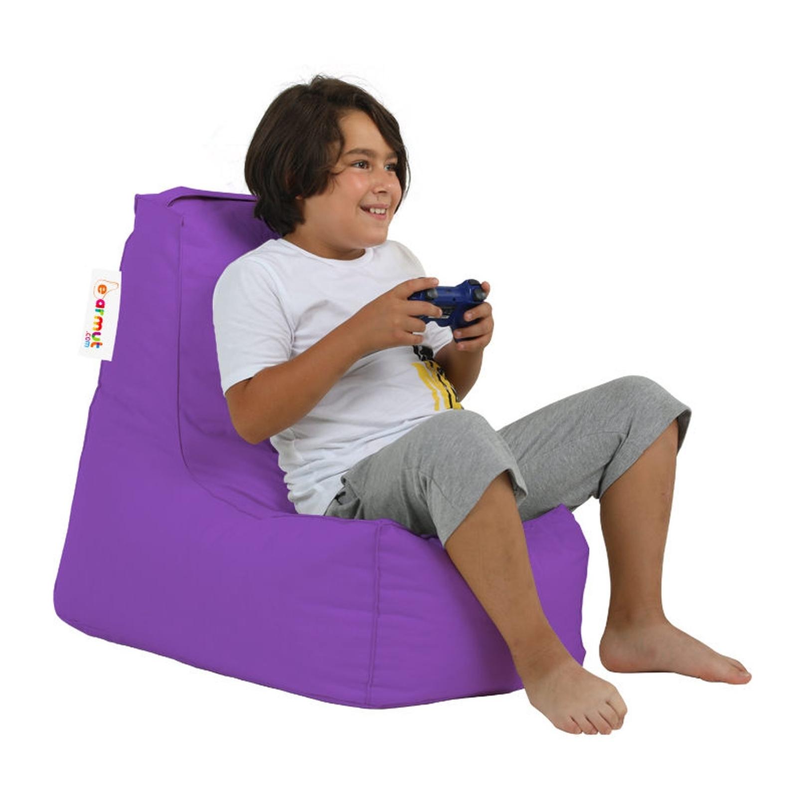 Sillón-puf para niños para exteriores- morado