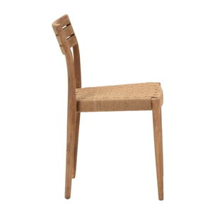 Silla Madera Teka Cuerda 52x50x81 Cm