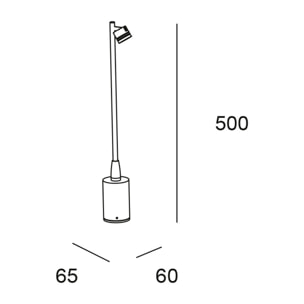 Forlight Fint baliza negra con led blanco cálido 3000K