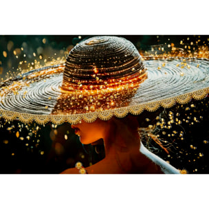 STAMPA DECORATA SU TELA LACCATA C/CORNICE ILLUMY -B- CM 62X3,5
X92