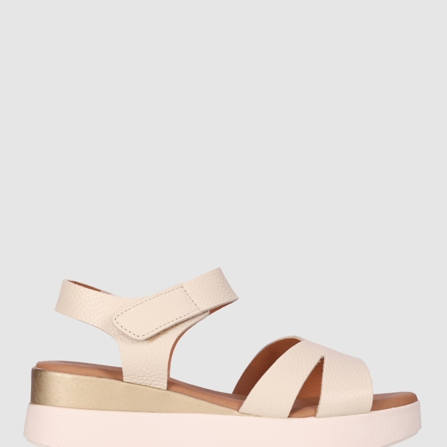 Sandalias de Piel - Hielo - Tacón: 4 cm