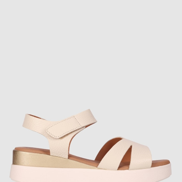 Sandalias de Piel - Hielo - Tacón: 4 cm