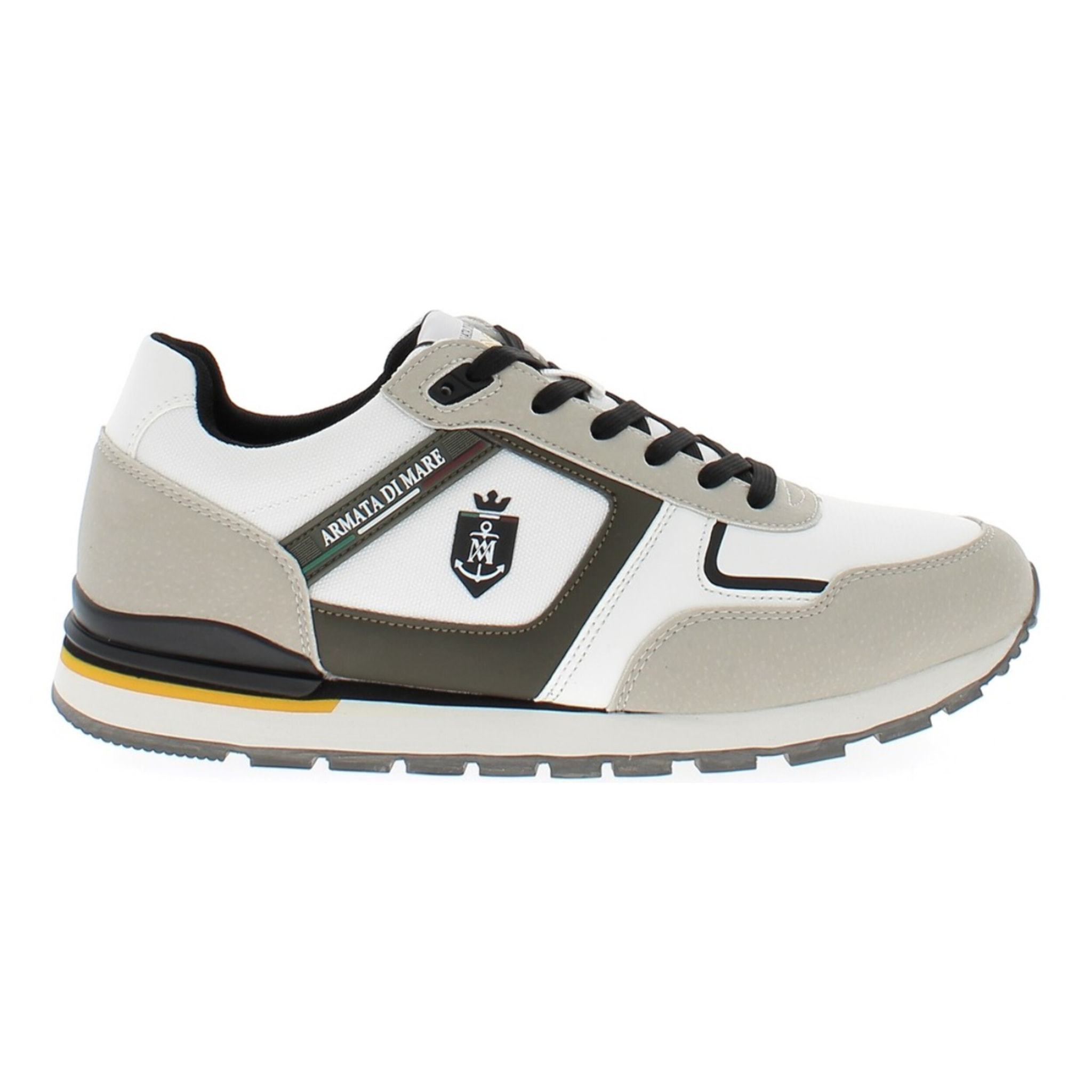 Armata di Mare Scarpe Uomo Sneakers Vintage Running con Soletta Rimovibile in Memory Foam AMU S25N716 Beige Off White