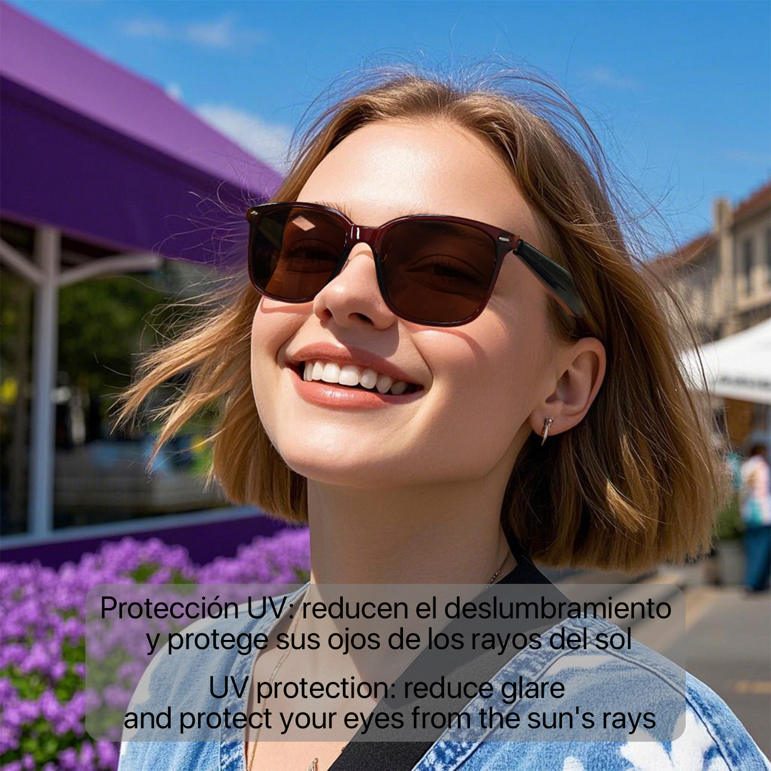 Gafas AI GY-500, traducción de +100 idiomas, asistente inteligente y notas de voz.