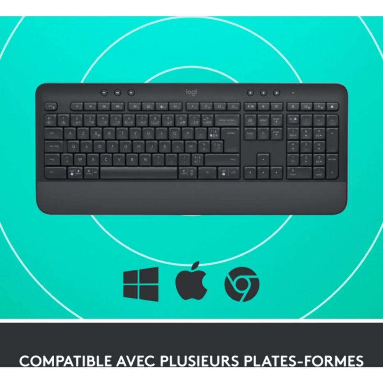 Clavier sans fil LOGITECH K650 Noir Ergonomique repose poignets