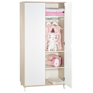 Armoire bébé 2 portes en bois