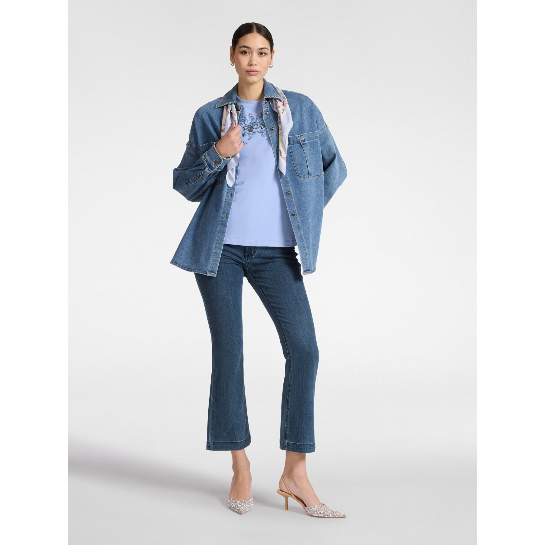 Elena Mirò - Jeans 5 tasche kick flare - Blu