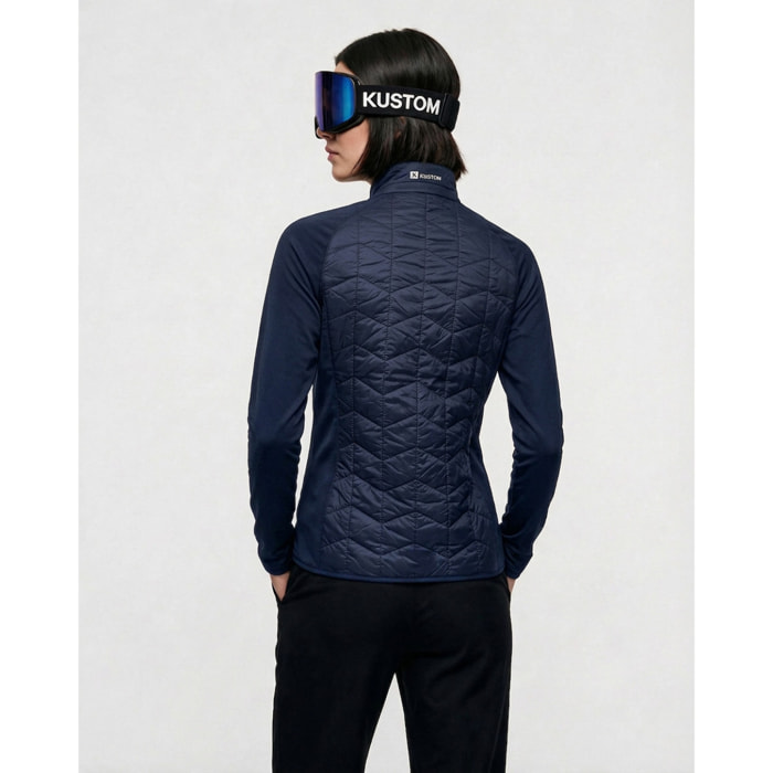 Chaqueta híbrida aislante para mujer KUSTOM MOTUS Hybrid Insulated - Azul marino