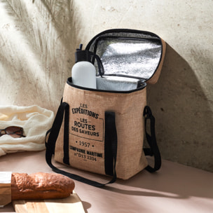 Lunch Bag Fraicheur Effet Jute 25x14x30