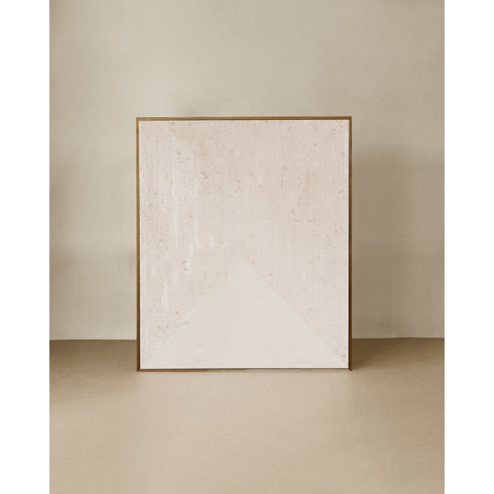 Cuadro beige decorativo sobre algodón con bastidor de madera pintado artesanalmente con pintura al óleo en varias medidas