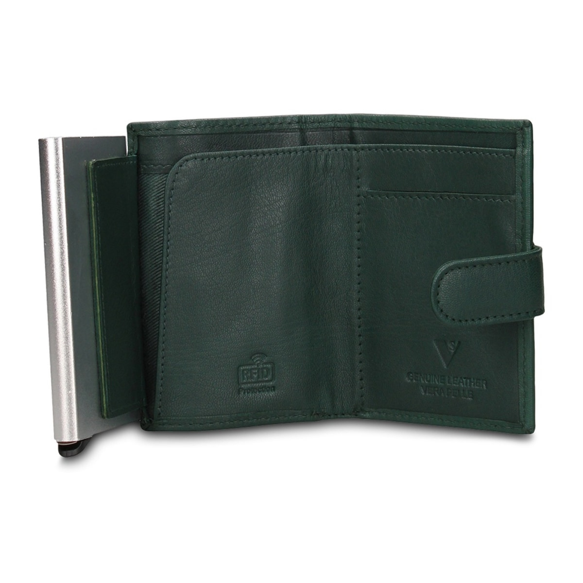 Portafoglio uomo in vera pelle - Modello Bastian Pro - Casual - 6.5 x 10.5 x 2.0 cm