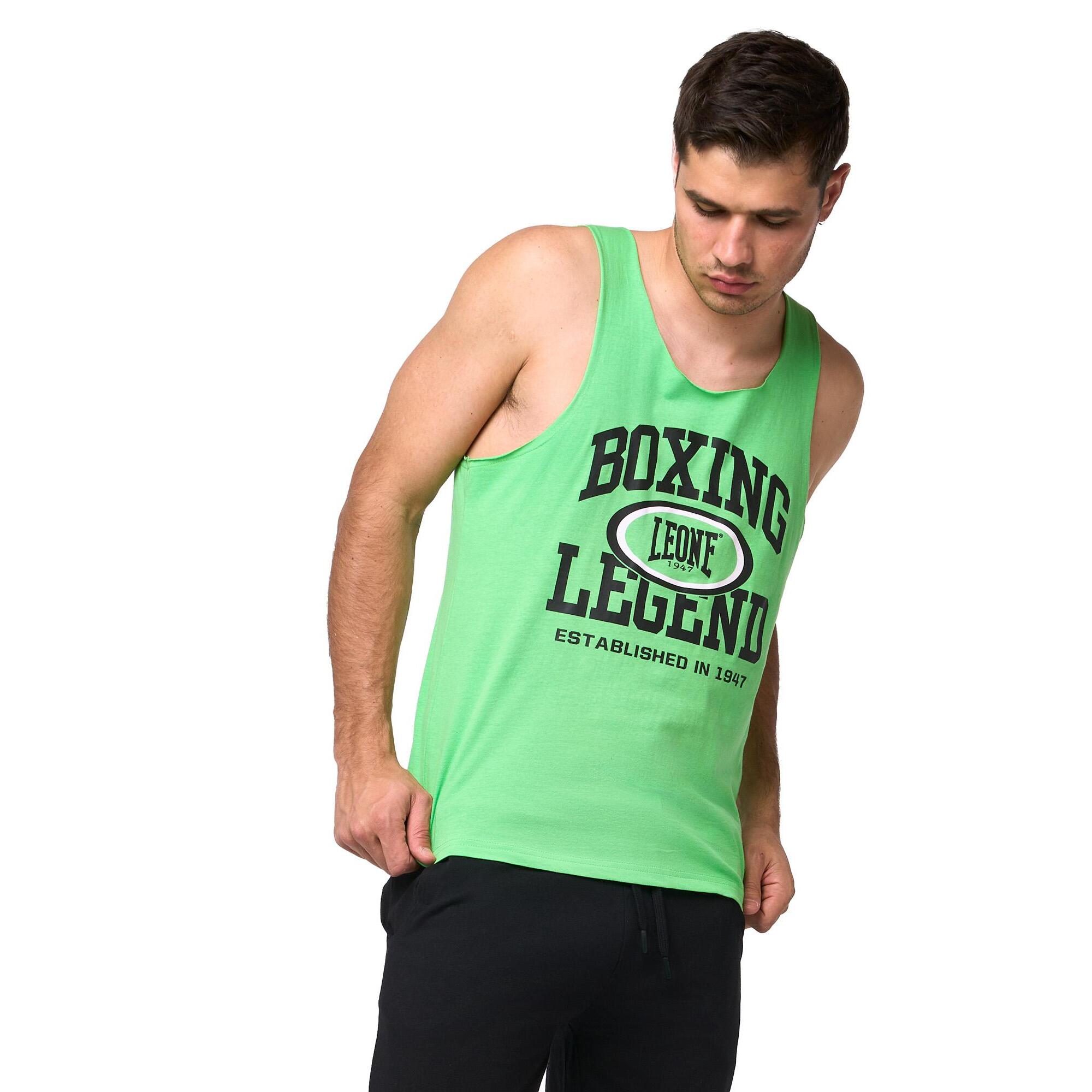 Camiseta de tirantes para hombre con estampado Leone Active "Boxing Legend"