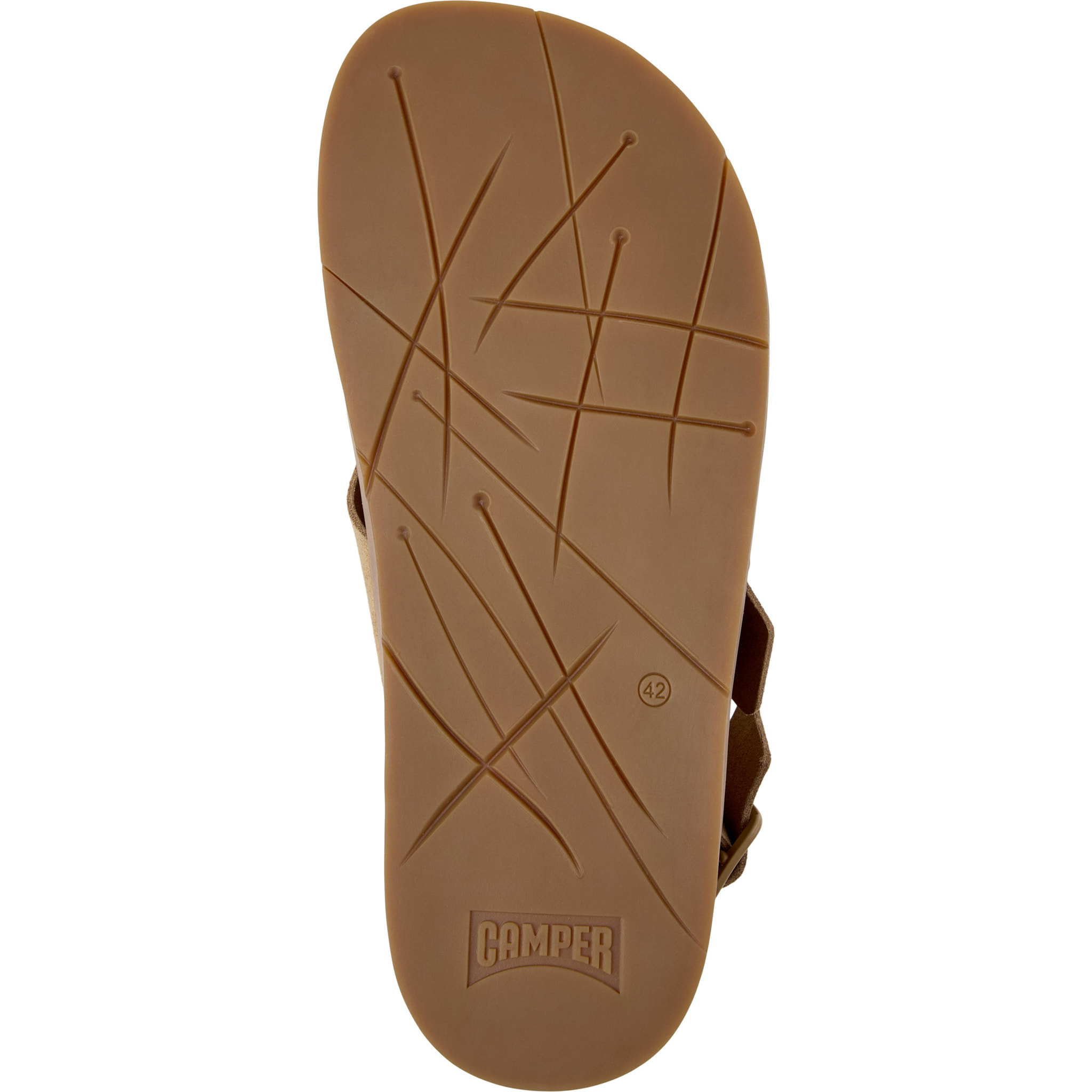 Sandalias - CAMPER Lluc Sandal - Marron - Cuero de gamuza