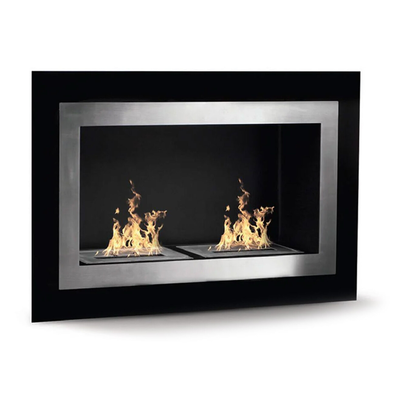 Pechino - Camino a bioetanolo da parete o incasso 90x17xH55 cm