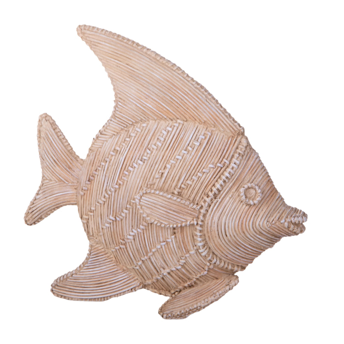 Pesce decoro - Pezzi 1 - 29xH29x11,5cm - Colore: MarroneNaturale - Bianchi Dino -