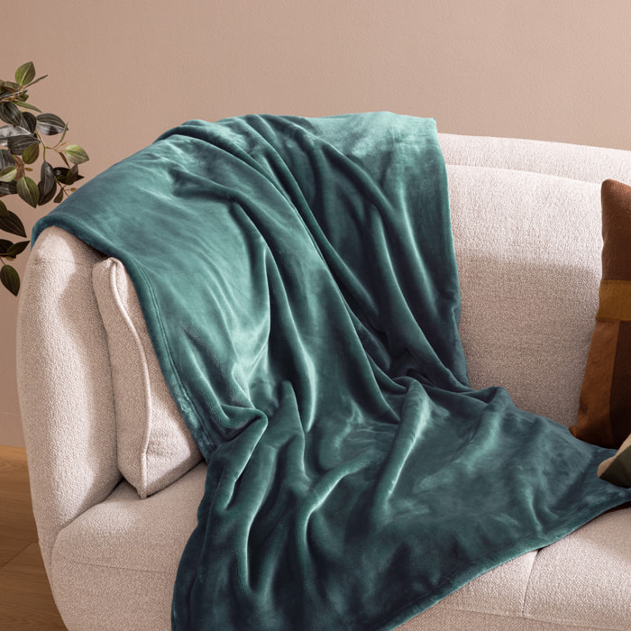 Plaid flanelle Cuddly bleu 130x180cm