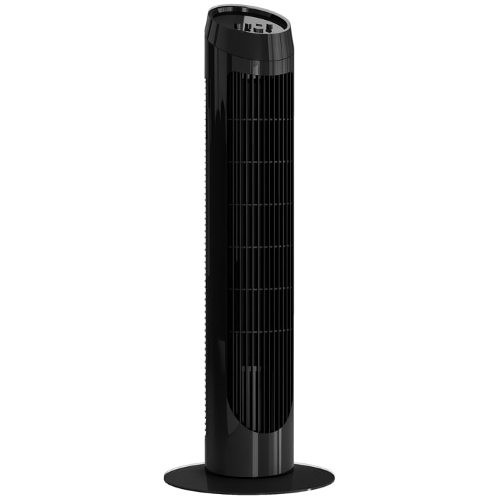 Ventilador de Torre 45W Ventilador Vertical Silencioso con 3 Velocidades Oscilación 70° para Salón Dormitorio Oficina Ø27x75 cm Negro