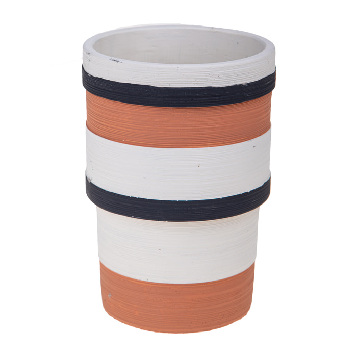 Vaso Vintage Alto 14Xh.20 Cm - Pezzi 3 - 14X20X14cm - Colore: Bianco - Bianchi Dino - Decori Casa E Complementi