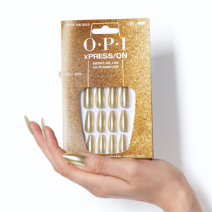 xPRESS-ON - Break the Gold - Faux ongles réutilisables, effet gel - OPI