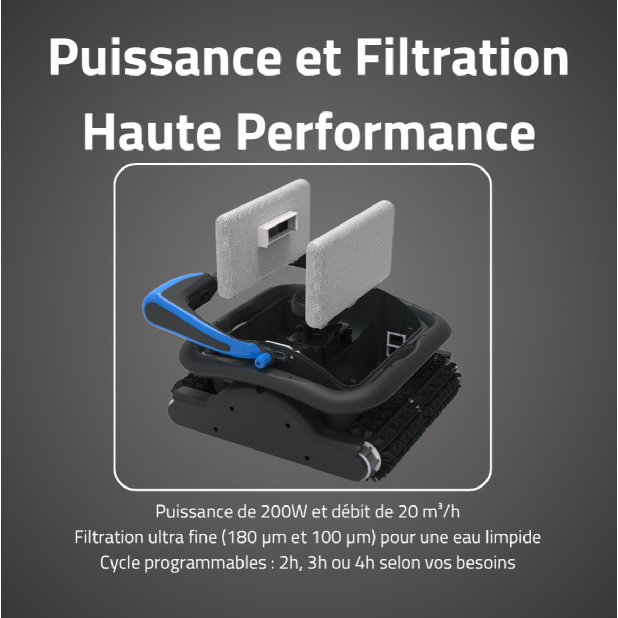 Bestway Robot piscine Saphyr nettoyage fond et parois 72 m² max