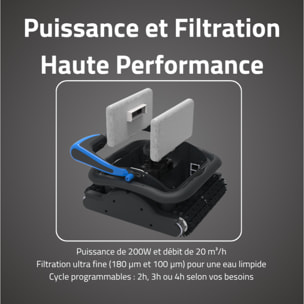 Bestway Robot piscine Saphyr nettoyage fond et parois 72 m² max