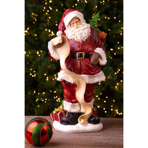 Babbo Natale H.25 Cm Con Abete - Pezzi 1 - 14,9X25X128cm - Colore: Rosso - Bianchi Dino - Articoli Natalizi