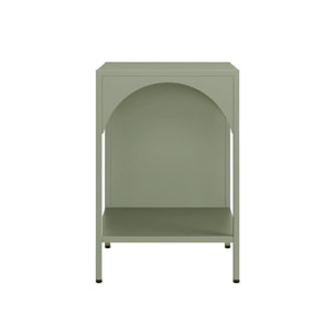 Table de chevet. table d'appoint en acier vert