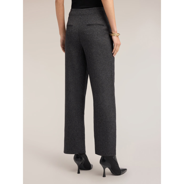Motivi - Pantaloni barrel in tweed - Grigio