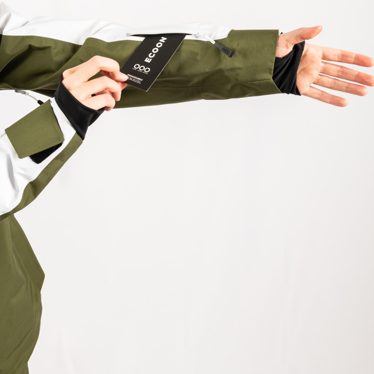 Chaqueta ECOExplorer Jacket Women marca ECOON - Caqui / Blanco