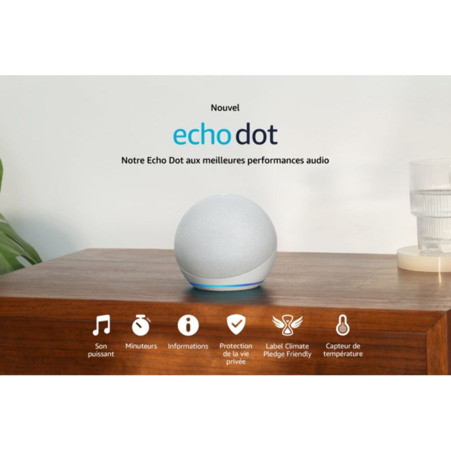 Assistant vocal AMAZON Echo Dot 5 Blanc