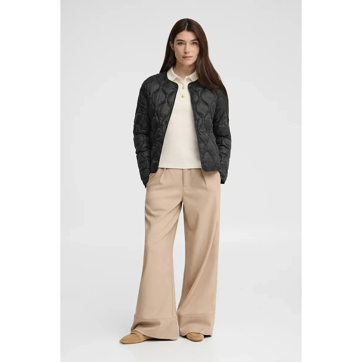 Giacca ultraleggera Paloma nera con logo Polo Club