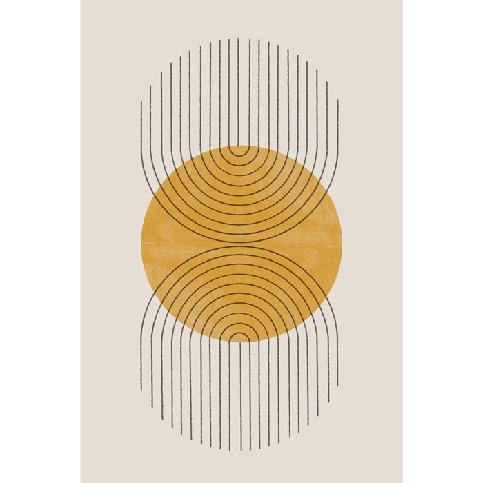 Tableau organique perfect point yellow  Tableau alu Dibond