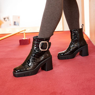 Botines con tacón 1979 NAPPA SHINNY BLACK/BERNA color Black