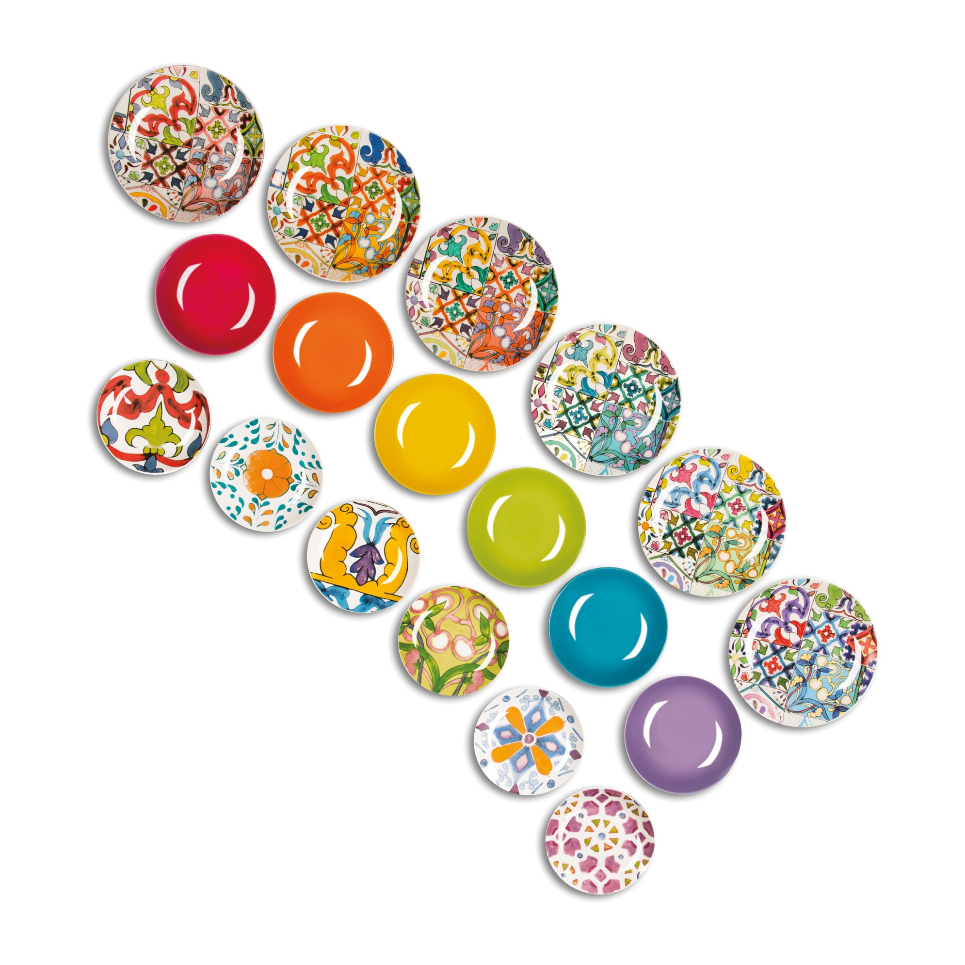 Servizio piatti 18 pezzi Excelsa – Lisbona, Porcellana Multicolore