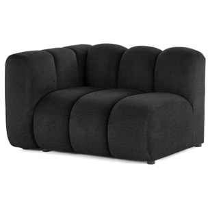 Debbie - module d'assise gauche en tissu texturé - Noir