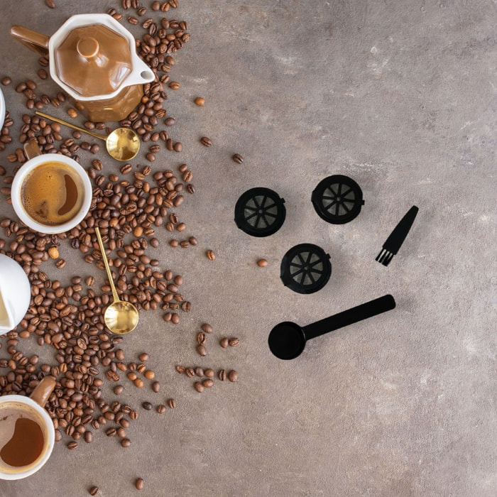 Ensemble de 2 Set de 3 capsules Nespresso réemployables Fackelmann Petit Déjeuner