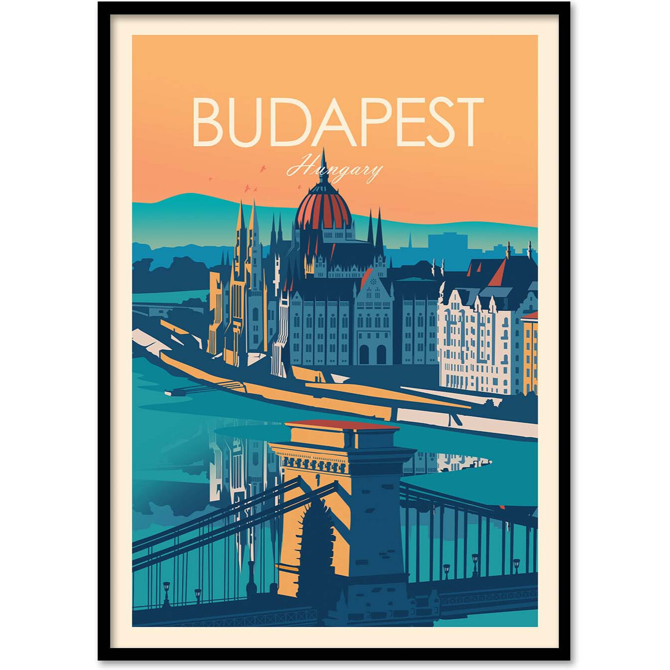 Affiche - Budapest Hungary - Studio Inception