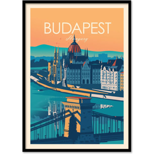 Affiche - Budapest Hungary - Studio Inception